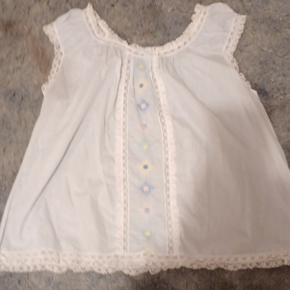 Embroidered pajama top